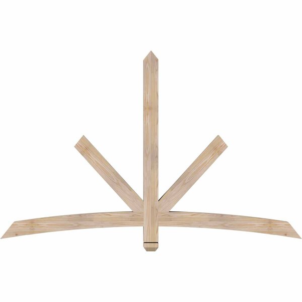 Ekena Millwork Alberta Smooth Timber Gable Bracket, Douglas Fir, 72"W x 45"H x 3 1/2"D x 3 1/2"F, 15/12 Pitch GBW072X45X0404ALB00SDF - main